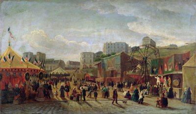 A Fair, Place Saint-Pierre, Montmartre in 1861 by Hubert